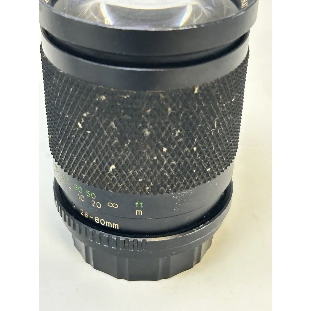 Olympus OM-1 35mm Film Camera w/ F.Zuiko 50mm f/1.8 + Fotomat 28–80mm Lens